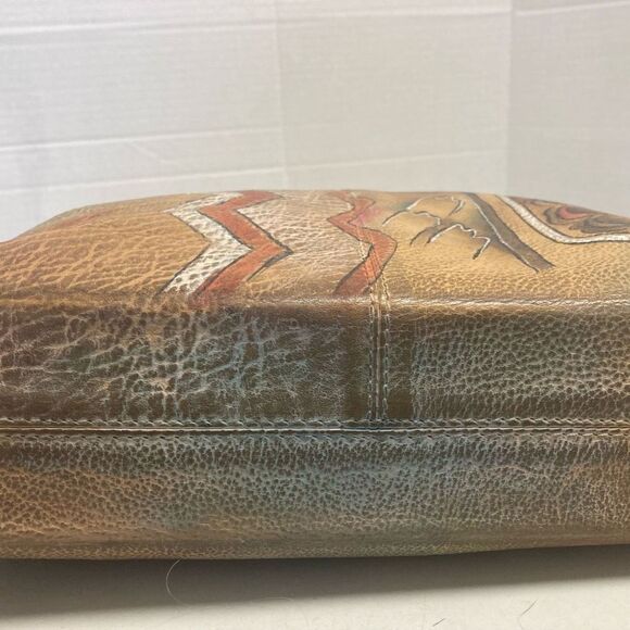 ANUSCHKA Women’s Aztec Style Handbag Multicolored Size 11X2.5X10.5 Genuine Leath - Picture 10 of 12